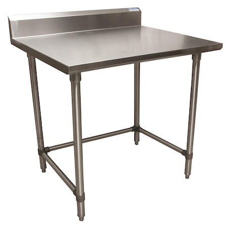 Bk Resources Work Table Open Base, 16/304 Stainless Steel, 5"Riser 36"Wx30"D CVTR5OB-3630